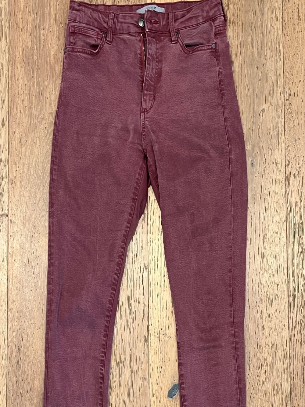Joes Jeans High Rise Skinny Jean Red Mahogany size 26 Ankle Length